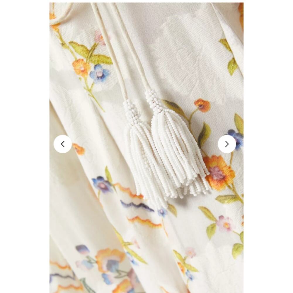 Hemant & Nandita Hoor Overlap Godet Maxi Dress Size Small New with Tags - Picture 8 of 15